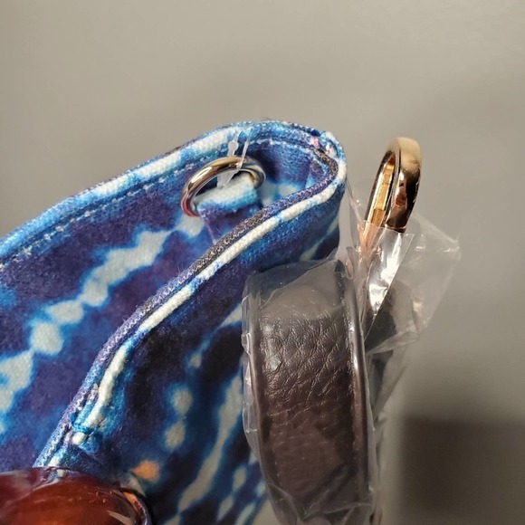 Jelavu Margot vegan‎ tie dye handbag tortoise handle detachable crossbody strap - Picture 6 of 12